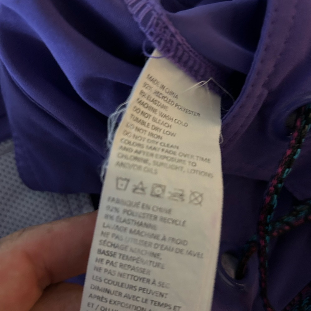 Prana drawstring Purple women’s large Swim Shorts board shorts - Picture 6 of 10